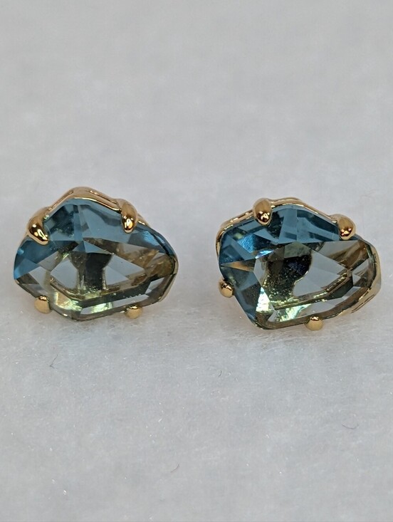 kate spade Jewelry - Kate Spade Blue Cubic Zirconia Irregular Cut Earrings